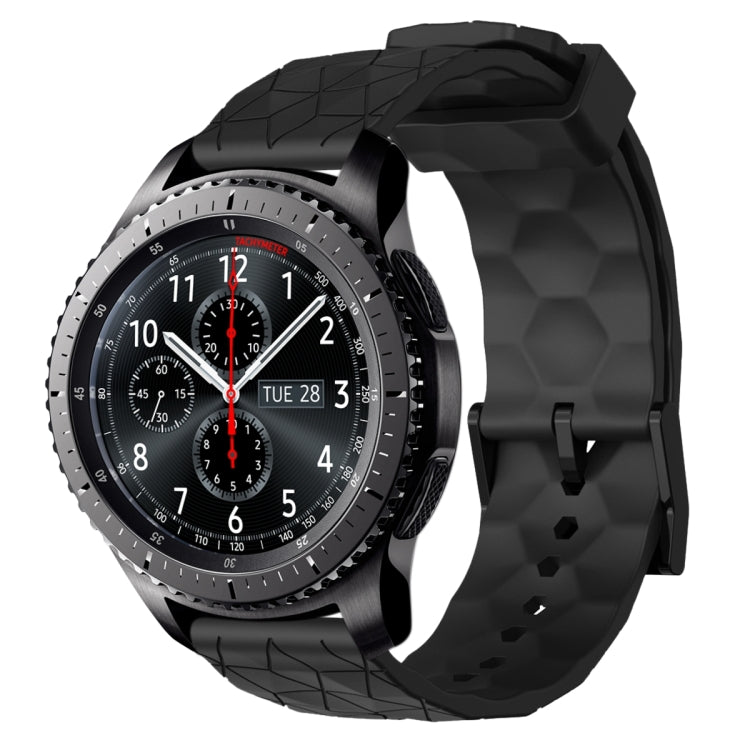 22mm Football Pattern Solid Color Silicone Watch Band, For Samsung Gear S3 Classic, For Samsung Gear S3 Frontier