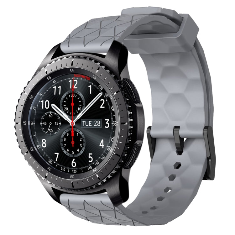 22mm Football Pattern Solid Color Silicone Watch Band, For Samsung Gear S3 Classic, For Samsung Gear S3 Frontier