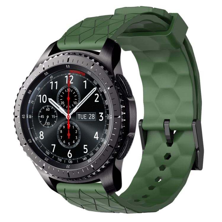 22mm Football Pattern Solid Color Silicone Watch Band, For Samsung Gear S3 Classic, For Samsung Gear S3 Frontier