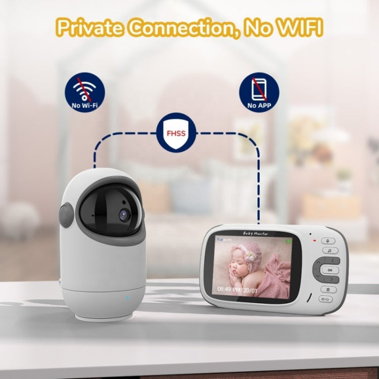 VB802 3.2 inch Baby Monitor Wireless Digital Video Rotating Camera, VB802