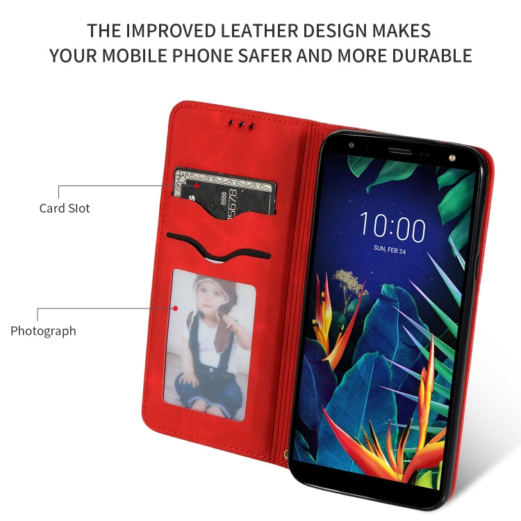 Retro Skin Feel Business Magnetic Horizontal Flip Leather Case for LG K40 & K12 & K12 PLUS, For LG K40