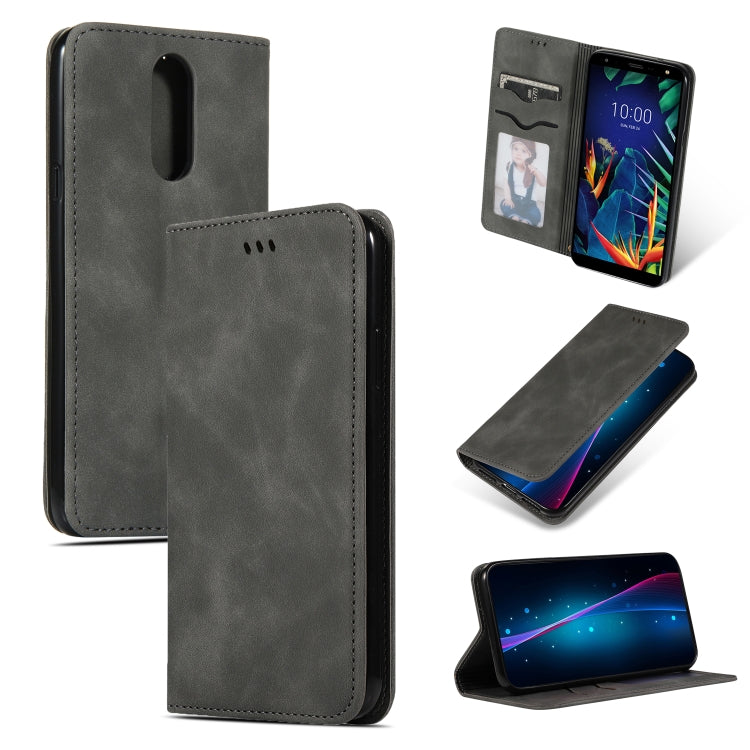 Retro Skin Feel Business Magnetic Horizontal Flip Leather Case for LG K40 & K12 & K12 PLUS, For LG K40