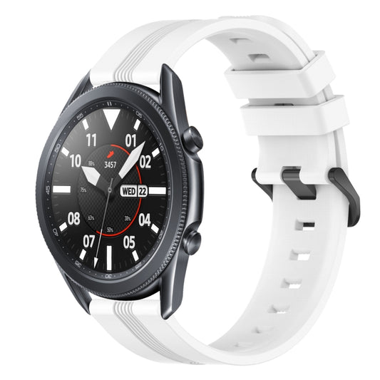 22mm Concave Striped Slicone Watch Band, For Samsung Galaxy Watch3 45mm, For Samsung Galaxy Watch 46mm