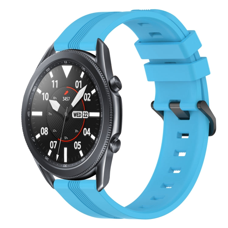 22mm Concave Striped Slicone Watch Band, For Samsung Galaxy Watch3 45mm, For Samsung Galaxy Watch 46mm