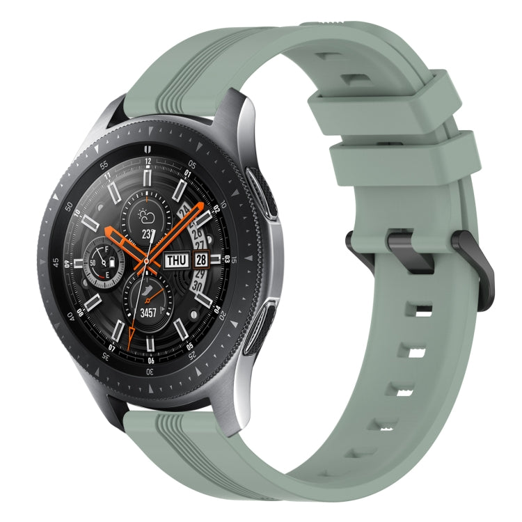 22mm Concave Striped Slicone Watch Band, For Samsung Galaxy Watch3 45mm, For Samsung Galaxy Watch 46mm