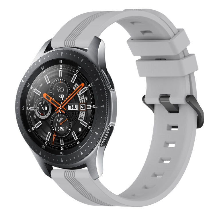 22mm Concave Striped Slicone Watch Band, For Samsung Galaxy Watch3 45mm, For Samsung Galaxy Watch 46mm