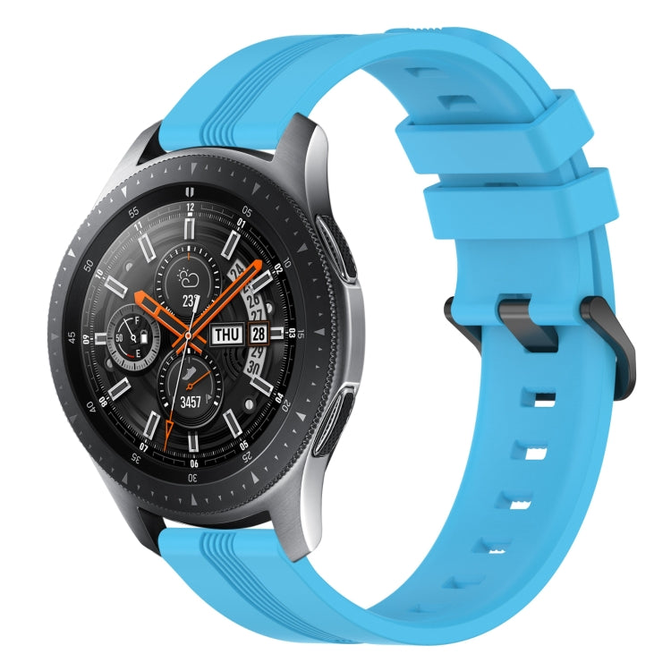 22mm Concave Striped Slicone Watch Band, For Samsung Galaxy Watch3 45mm, For Samsung Galaxy Watch 46mm