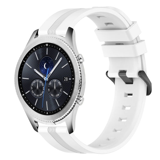 22mm Concave Striped Slicone Watch Band, For Samsung Gear S3 Classic, For Samsung Gear S3 Frontier