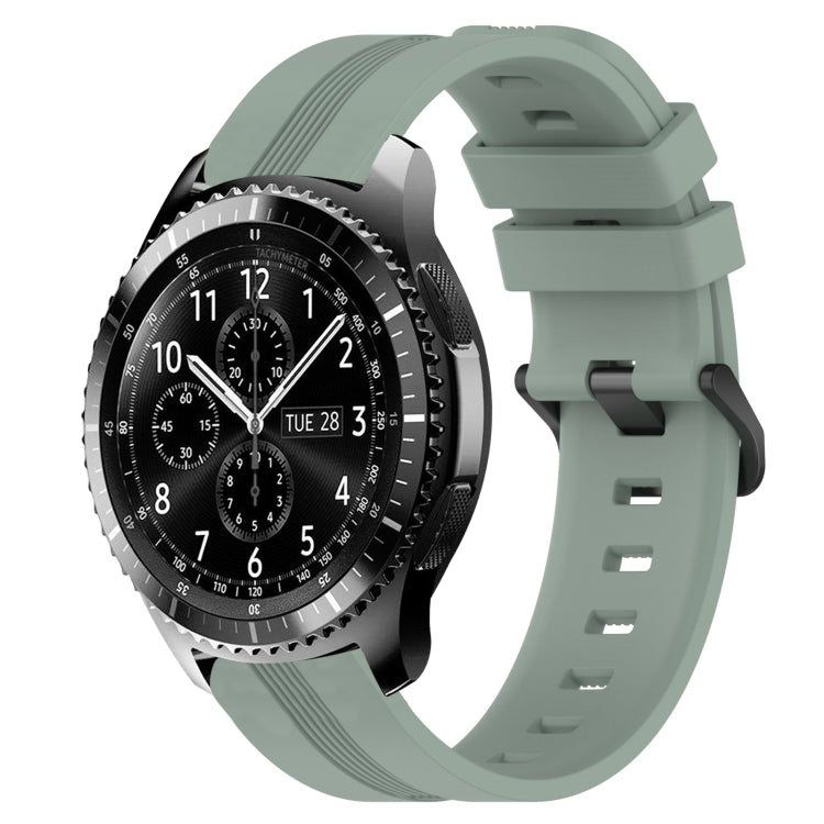 22mm Concave Striped Slicone Watch Band, For Samsung Gear S3 Classic, For Samsung Gear S3 Frontier