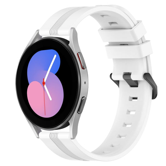 20mm Concave Striped Slicone Watch Band, For Samsung Galaxy Watch5 40mm, For Samsung Galaxy Watch5 Pro 45mm