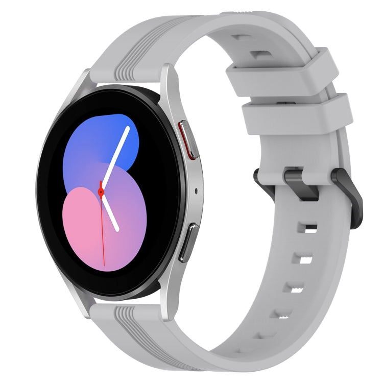 20mm Concave Striped Slicone Watch Band, For Samsung Galaxy Watch5 40mm, For Samsung Galaxy Watch5 Pro 45mm