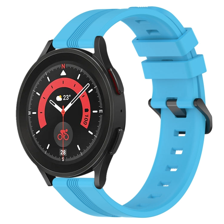 20mm Concave Striped Slicone Watch Band, For Samsung Galaxy Watch5 40mm, For Samsung Galaxy Watch5 Pro 45mm