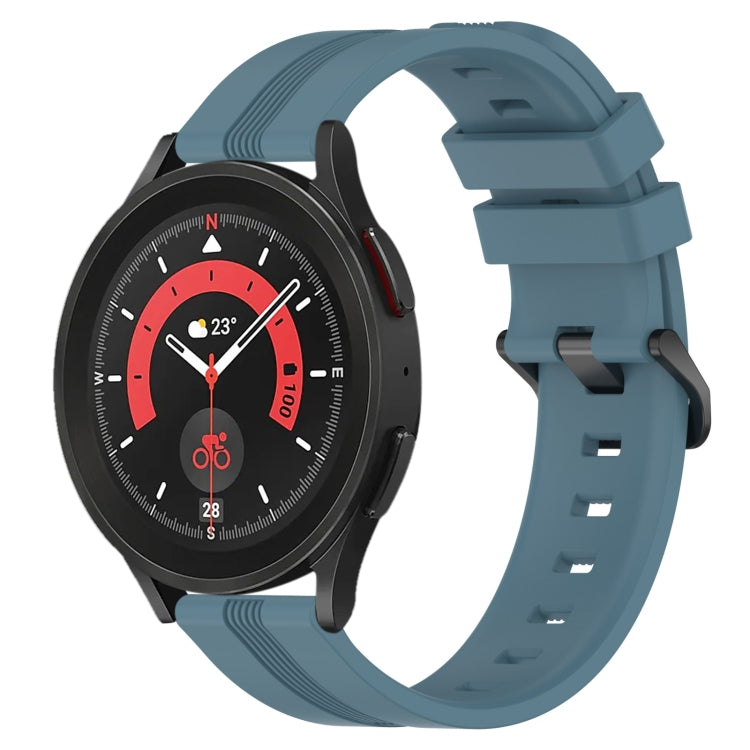20mm Concave Striped Slicone Watch Band, For Samsung Galaxy Watch5 40mm, For Samsung Galaxy Watch5 Pro 45mm