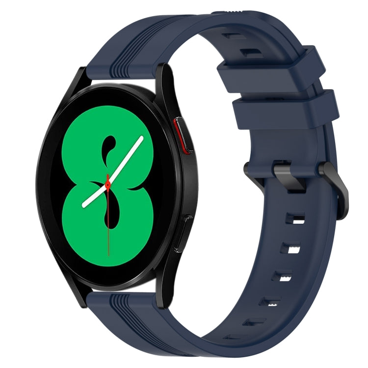 20mm Concave Striped Slicone Watch Band, For Samsung Galaxy Watch4 44mm, For Samsung Galaxy Watch4 40mm