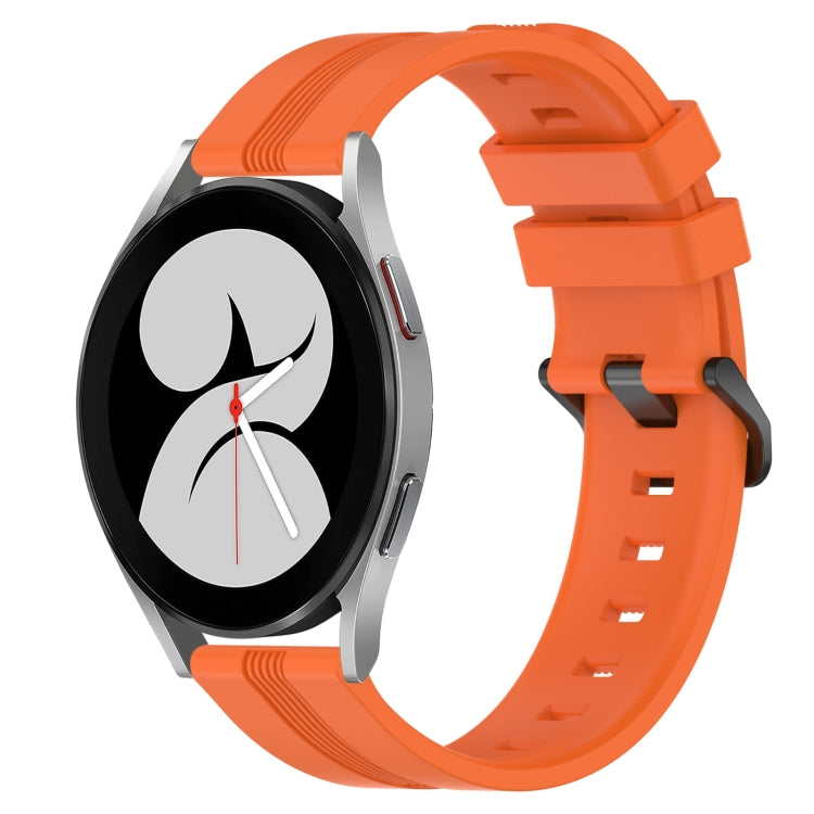 20mm Concave Striped Slicone Watch Band, For Samsung Galaxy Watch4 44mm, For Samsung Galaxy Watch4 40mm