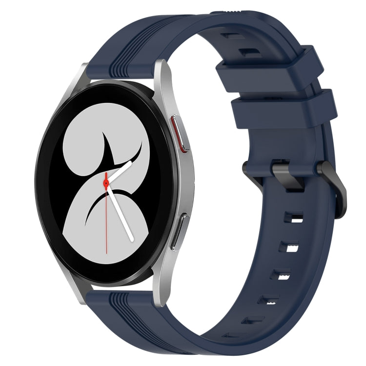 20mm Concave Striped Slicone Watch Band, For Samsung Galaxy Watch4 44mm, For Samsung Galaxy Watch4 40mm