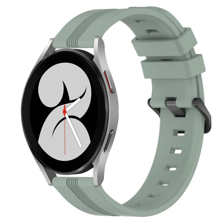 20mm Concave Striped Slicone Watch Band, For Samsung Galaxy Watch4 44mm, For Samsung Galaxy Watch4 40mm