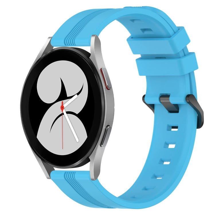 20mm Concave Striped Slicone Watch Band, For Samsung Galaxy Watch4 44mm, For Samsung Galaxy Watch4 40mm