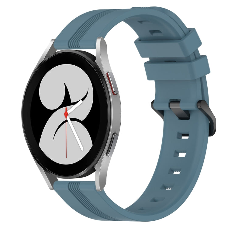 20mm Concave Striped Slicone Watch Band, For Samsung Galaxy Watch4 44mm, For Samsung Galaxy Watch4 40mm