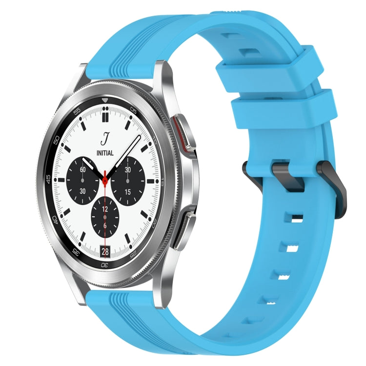 20mm Concave Striped Slicone Watch Band, For Samsung  Galaxy Watch 4 Classic 42mm, For Samsung  Galaxy Watch 4 Classic 46mm