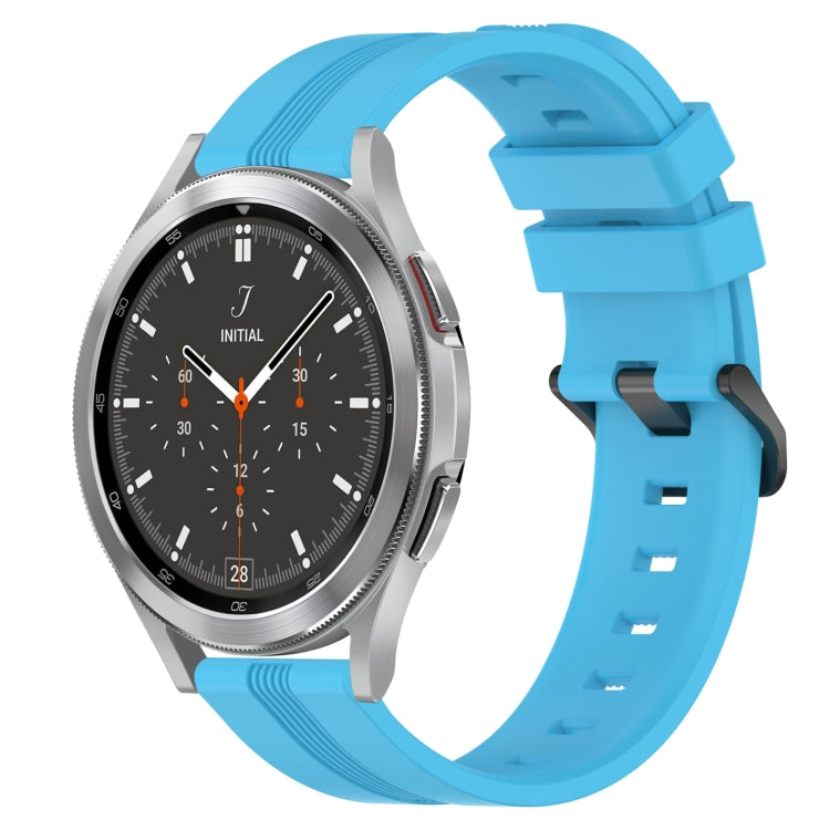 20mm Concave Striped Slicone Watch Band, For Samsung  Galaxy Watch 4 Classic 42mm, For Samsung  Galaxy Watch 4 Classic 46mm