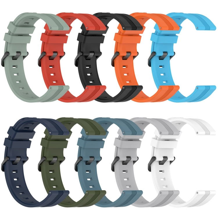 20mm Concave Striped Slicone Watch Band, For Samsung Galaxy Watch Active 2 40mm, For Samsung Galaxy Watch Active 2 44mm