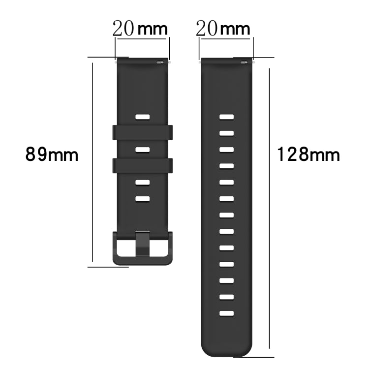 20mm Concave Striped Slicone Watch Band, For Samsung Galaxy Watch Active 2 40mm, For Samsung Galaxy Watch Active 2 44mm