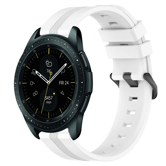 20mm Concave Striped Slicone Watch Band, For Samsung Galaxy Watch 42mm, For Samsung Galaxy Watch 6 44mm