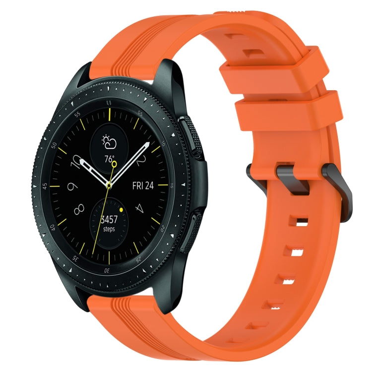 20mm Concave Striped Slicone Watch Band, For Samsung Galaxy Watch 42mm, For Samsung Galaxy Watch 6 44mm