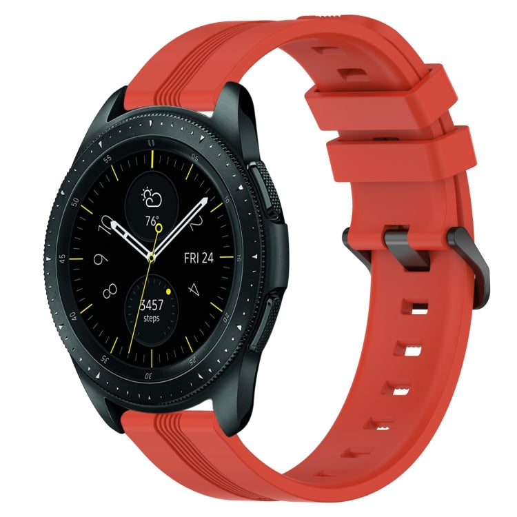 20mm Concave Striped Slicone Watch Band, For Samsung Galaxy Watch 42mm, For Samsung Galaxy Watch 6 44mm