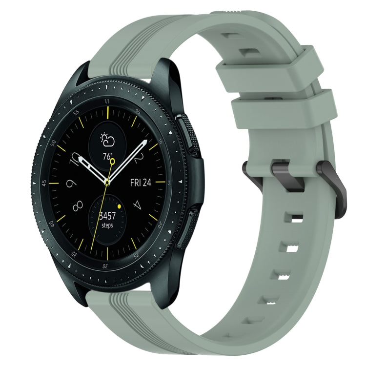 20mm Concave Striped Slicone Watch Band, For Samsung Galaxy Watch 42mm, For Samsung Galaxy Watch 6 44mm