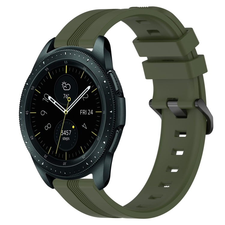 20mm Concave Striped Slicone Watch Band, For Samsung Galaxy Watch 42mm, For Samsung Galaxy Watch 6 44mm