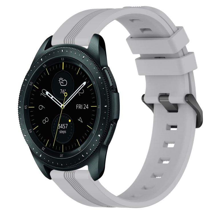20mm Concave Striped Slicone Watch Band, For Samsung Galaxy Watch 42mm, For Samsung Galaxy Watch 6 44mm