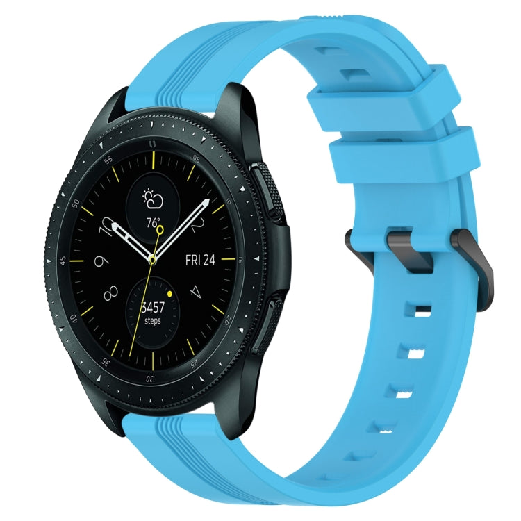20mm Concave Striped Slicone Watch Band, For Samsung Galaxy Watch 42mm, For Samsung Galaxy Watch 6 44mm