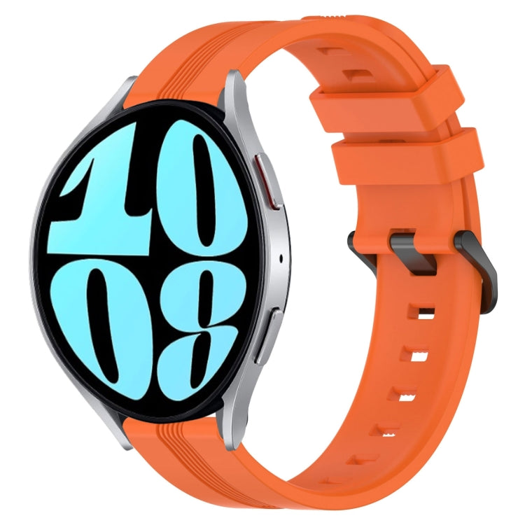 20mm Concave Striped Slicone Watch Band, For Samsung Galaxy Watch 42mm, For Samsung Galaxy Watch 6 44mm