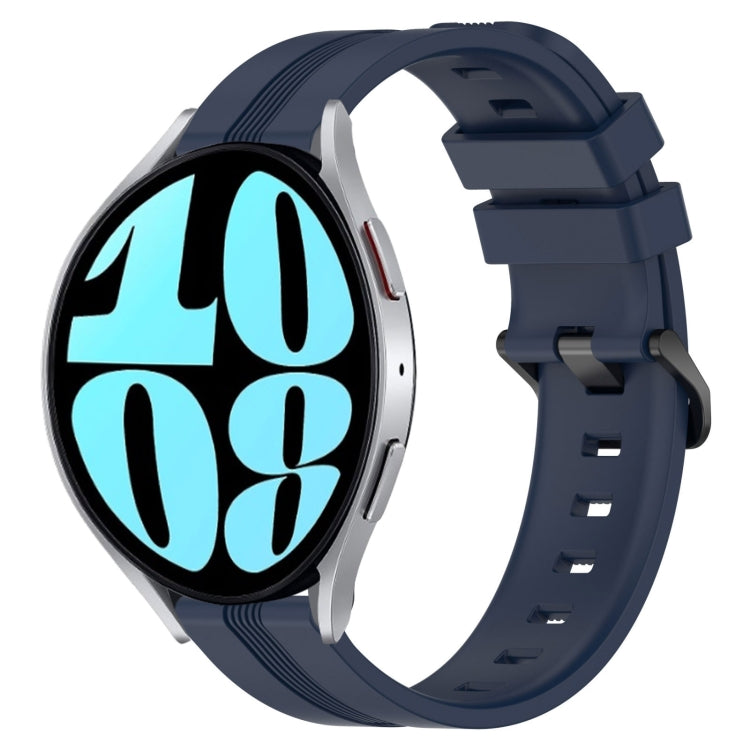 20mm Concave Striped Slicone Watch Band, For Samsung Galaxy Watch 42mm, For Samsung Galaxy Watch 6 44mm