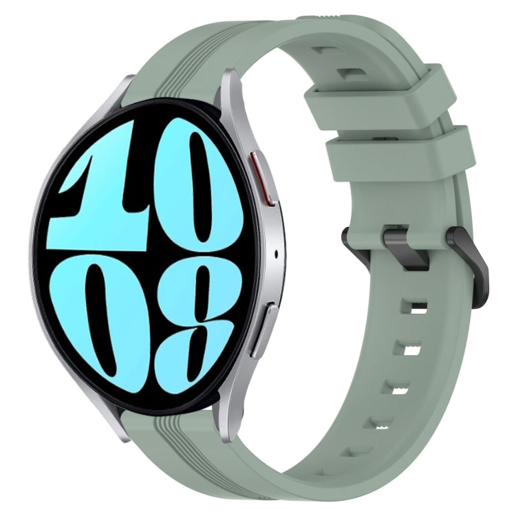 20mm Concave Striped Slicone Watch Band, For Samsung Galaxy Watch 42mm, For Samsung Galaxy Watch 6 44mm