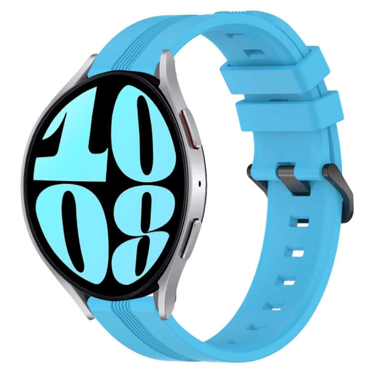 20mm Concave Striped Slicone Watch Band, For Samsung Galaxy Watch 42mm, For Samsung Galaxy Watch 6 44mm