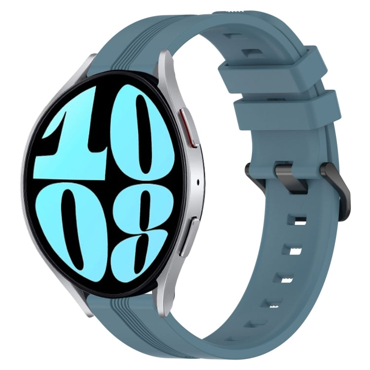 20mm Concave Striped Slicone Watch Band, For Samsung Galaxy Watch 42mm, For Samsung Galaxy Watch 6 44mm