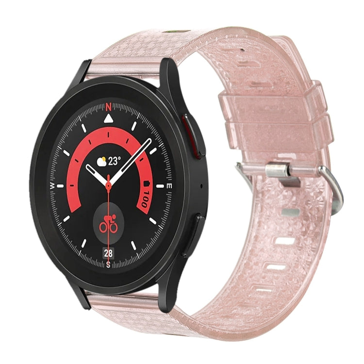 20mm Transparent Shiny Diamond TPU Watch Band, For Samsung Galaxy Watch 3 41mm, For Samsung Galaxy Watch 42mm, For Samsung Galaxy Watch5 40mm / 44mm, For Samsung Galaxy Watch5 Pro