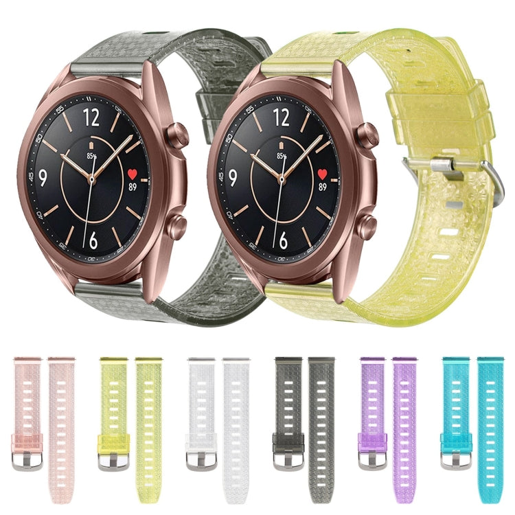 20mm Transparent Shiny Diamond TPU Watch Band, For Samsung Galaxy Watch 3 41mm, For Samsung Galaxy Watch 42mm, For Samsung Galaxy Watch5 40mm / 44mm, For Samsung Galaxy Watch5 Pro