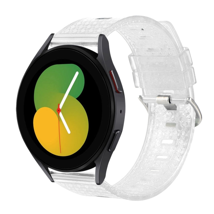 20mm Transparent Shiny Diamond TPU Watch Band, For Samsung Galaxy Watch 3 41mm, For Samsung Galaxy Watch 42mm, For Samsung Galaxy Watch5 40mm / 44mm, For Samsung Galaxy Watch5 Pro