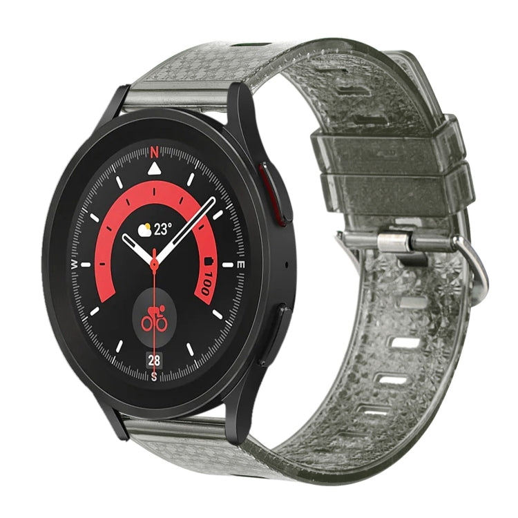 20mm Transparent Shiny Diamond TPU Watch Band, For Samsung Galaxy Watch 3 41mm, For Samsung Galaxy Watch 42mm, For Samsung Galaxy Watch5 40mm / 44mm, For Samsung Galaxy Watch5 Pro