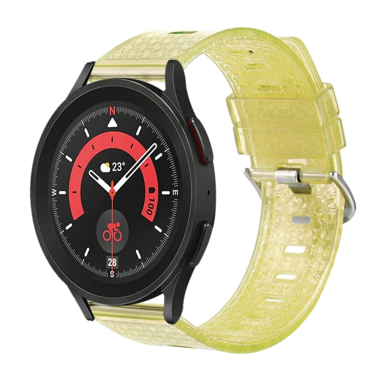 20mm Transparent Shiny Diamond TPU Watch Band, For Samsung Galaxy Watch 3 41mm, For Samsung Galaxy Watch 42mm, For Samsung Galaxy Watch5 40mm / 44mm, For Samsung Galaxy Watch5 Pro