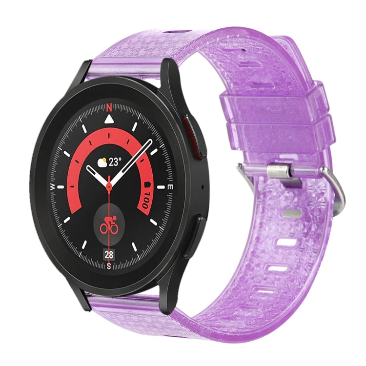 20mm Transparent Shiny Diamond TPU Watch Band, For Samsung Galaxy Watch4 / Watch4 Classic, For Samsung Galaxy Watch3 41mm, For Samsung Galaxy Gear Sport / Gear S2 Classic