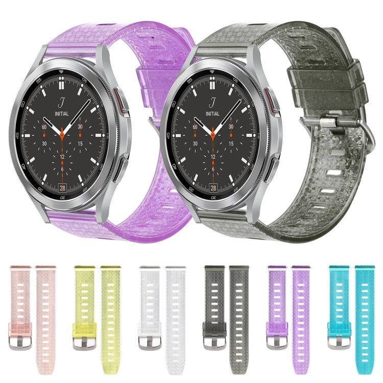20mm Transparent Shiny Diamond TPU Watch Band, For Samsung Galaxy Watch4 / Watch4 Classic, For Samsung Galaxy Watch3 41mm, For Samsung Galaxy Gear Sport / Gear S2 Classic