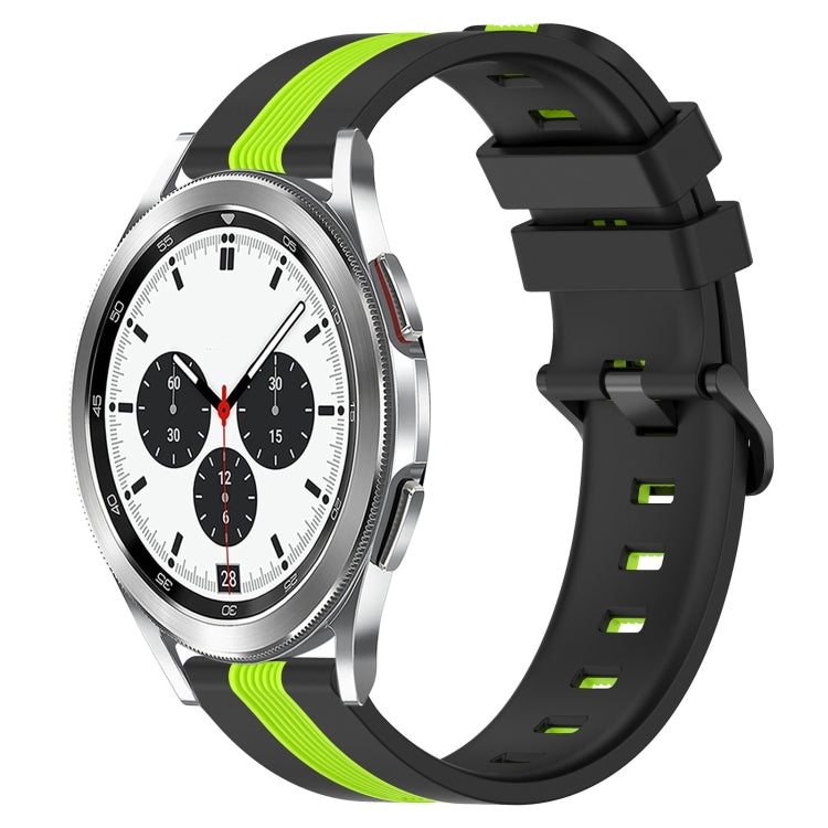 20mm Vertical Two-Color Silicone Watch Band, For Samsung  Galaxy Watch4 Classic 42mm, For Samsung  Galaxy Watch4 Classic 46mm
