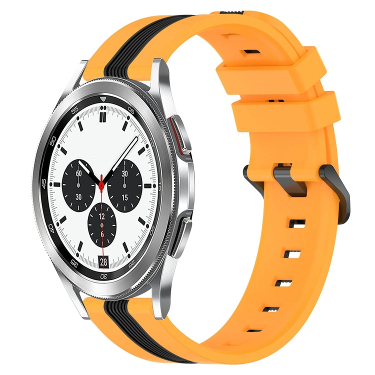 20mm Vertical Two-Color Silicone Watch Band, For Samsung  Galaxy Watch4 Classic 42mm, For Samsung  Galaxy Watch4 Classic 46mm