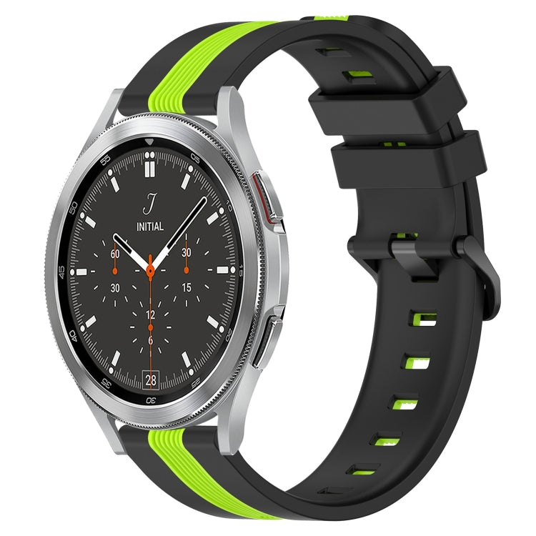 20mm Vertical Two-Color Silicone Watch Band, For Samsung  Galaxy Watch4 Classic 42mm, For Samsung  Galaxy Watch4 Classic 46mm