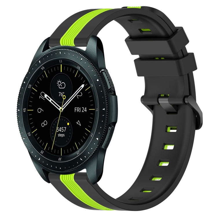 20mm Vertical Two-Color Silicone Watch Band, For Samsung Galaxy Watch 42mm, For Samsung Galaxy Watch 6 44mm